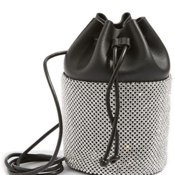 TOPSHOP Diamante Faux Leather Bucket Crossbody - Picture 2 of 5